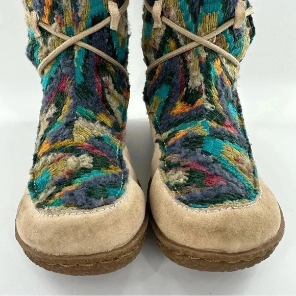 Sam Edelman boots size 9 multicolored wool suede knee high bohemian boho tribal - Picture 4 of 14